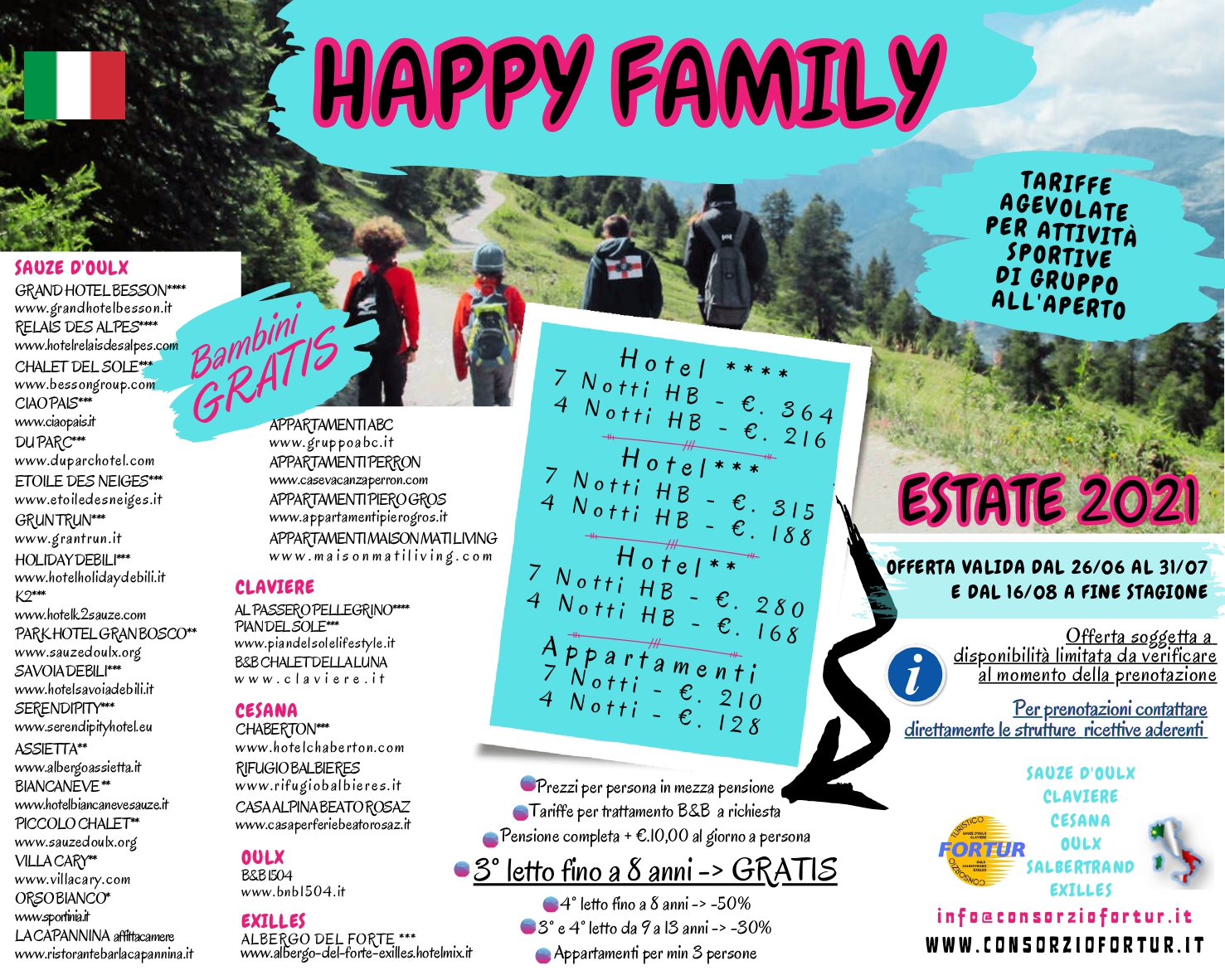 OFFERTA HAPPY FAMILY estate2021